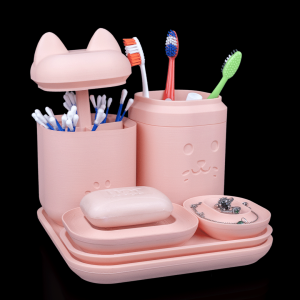 Clean Kitty Kit – Set Organizator Drăgălaș și Funcțional pentru Baie