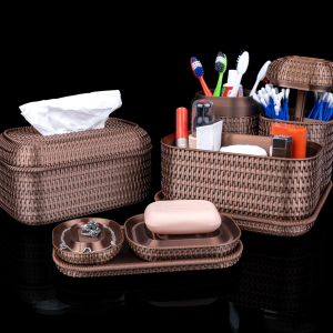 Rattan Retreat – Set de Accesorii Băi cu Design Natural