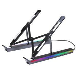 Suport răcire laptop RGB – design pliabil și iluminare RGB